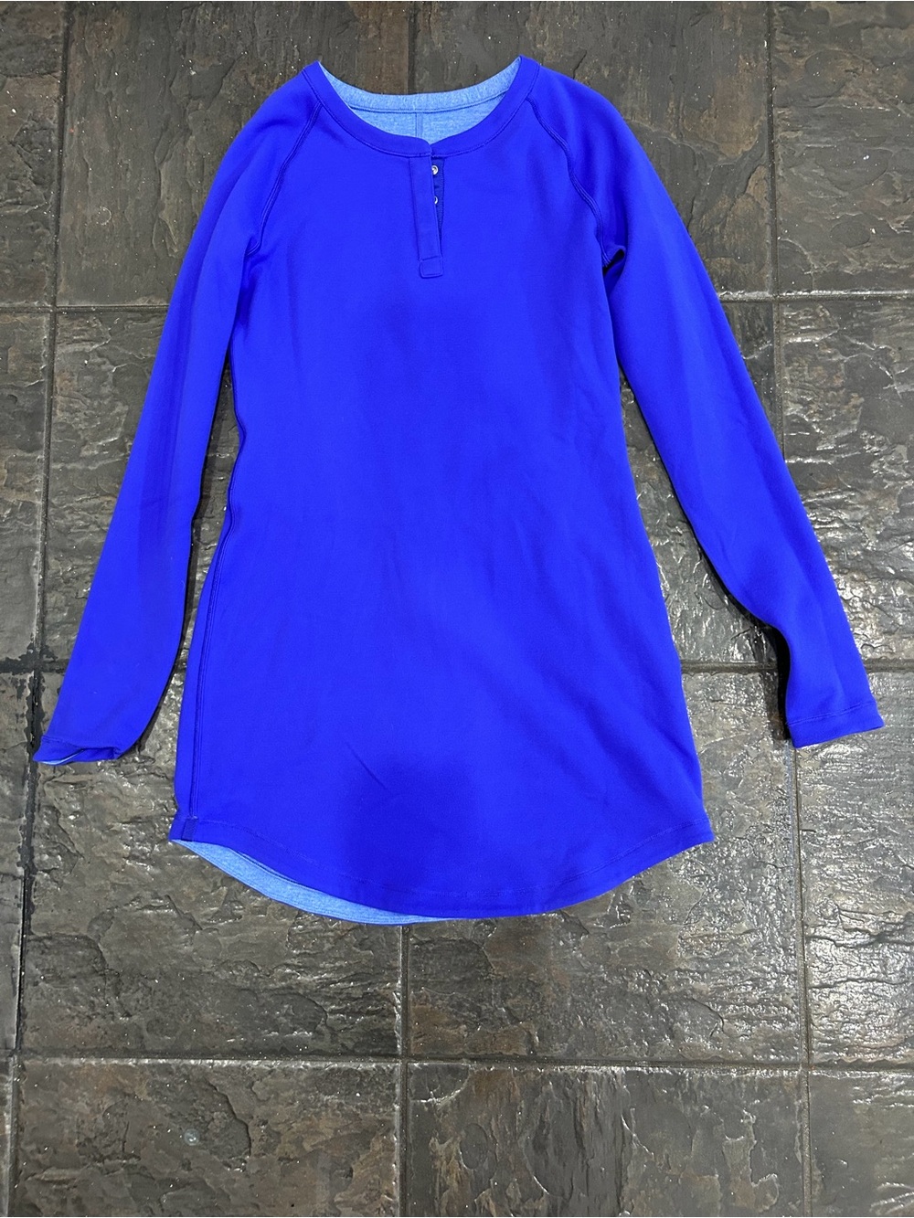 NWT Ivivva Girls Cobalt Blue Long Sleeve Henley Athletic Dress Size 12 - Picture 4 of 4